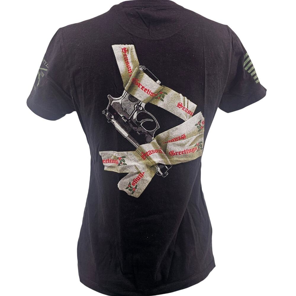 Grunt Style Yippie Ki Yay Christmas Holiday Graphic Tee Tshirt Women's L 3324